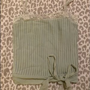 pretty green lace top, size xs, worn once